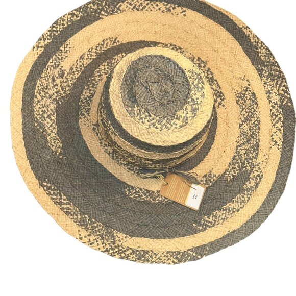 Sans Arcidet Paris straw gray large brim sun beach NEW hat RESORTWEAR madagasca main image 8